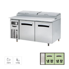 [라셀르] 간냉식 토핑 테이블 냉장고 412L (올스텐)