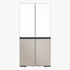 [삼성] NEW 비스포크 AI 하이브리드 냉장고 4도어 키친핏 Max 633L (푸드쇼케이스) 에센셜화이트(상)+에센셜베이지(하)